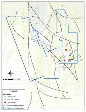 lookout mountain gold from rock samples data